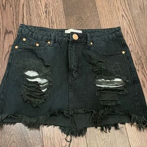 Black denim skirt NWOT